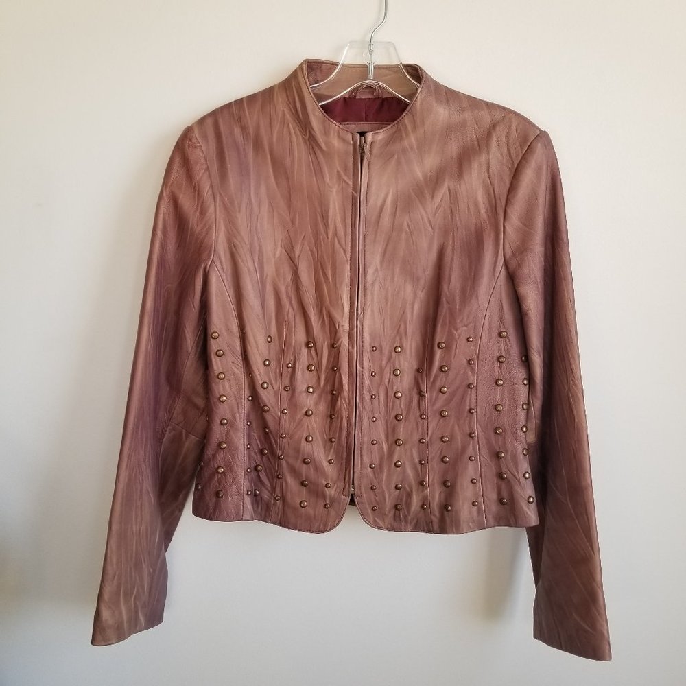 Revue Lamb Leather Studded Jacket